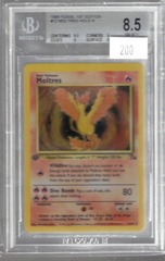 1999 Fossil 1st Edition 12 Moltres Holo R BGS 8.5